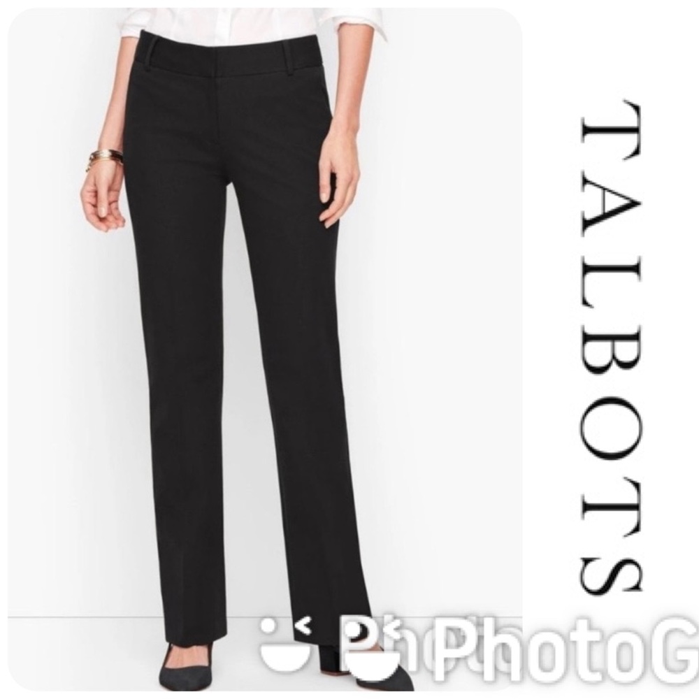 NWT TALBOTS Heritage Bootcut Black Pants Size 8 $69.50!